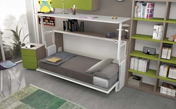 Letto a Scomparsa MIU CLEVER Laccato Lime - immagine 2