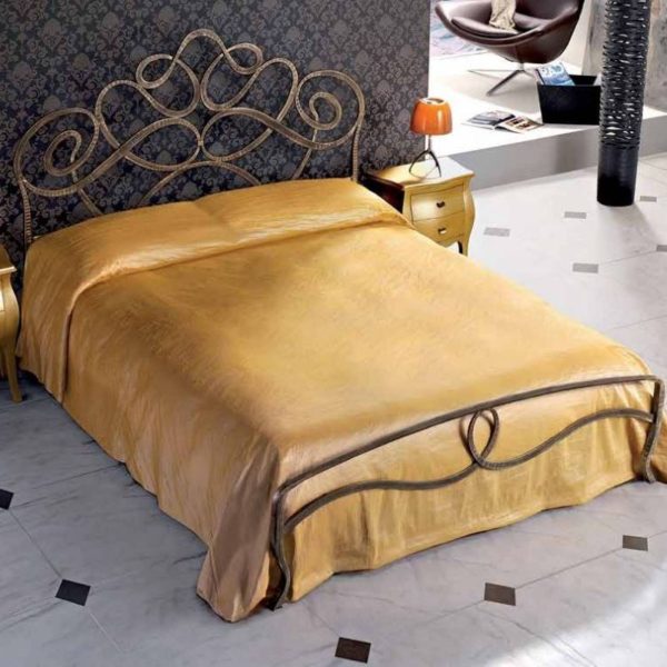Letto In Ferro Battuto COSATTO Arabesco Marrone