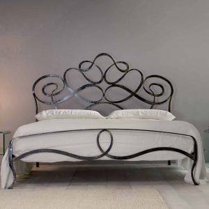 Letto In Ferro Battuto COSATTO Arabesco Nero