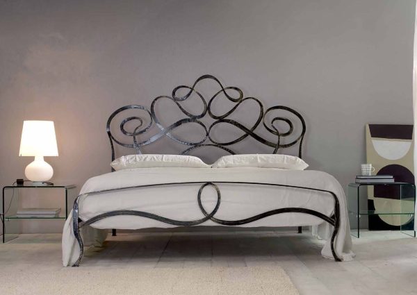 Letto In Ferro Battuto COSATTO Arabesco Nero