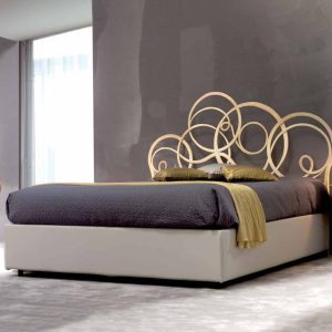 Letto In Ferro Battuto COSATTO Azzurra Bianco