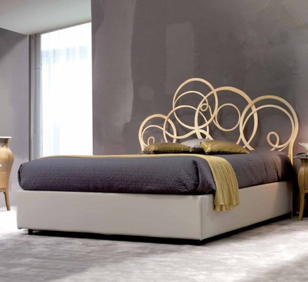 Letto In Ferro Battuto COSATTO Azzurra Bianco