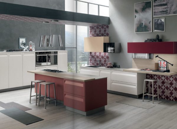 Cucina REWIND STOSA Rosso Borghese - immagine 2