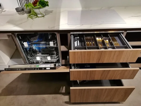 Stosa - Cucina lineare - mod. Metropolis colore. Noce Eucalipto - immagine 9