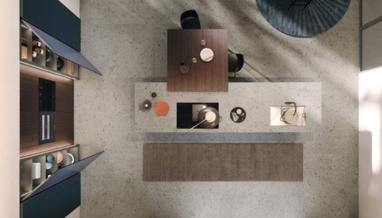 Cucina ARIA TECH FORMA 2000 Blu Oceano Opaco (6)